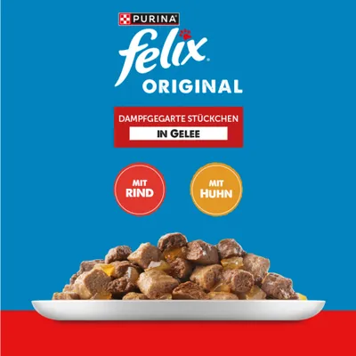 Jumbopack Felix Classic Pouches 120 x 85 g - Rind & Huhn