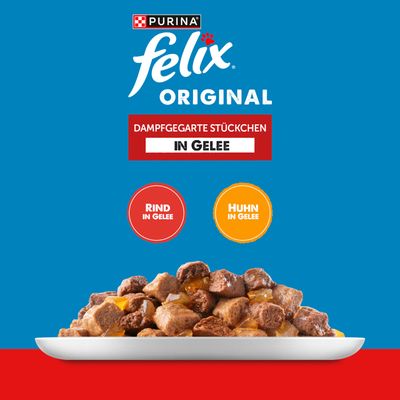 Jumbopack Felix 120 x 85 g pour chat - bœuf & poulet