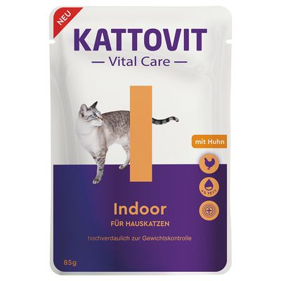 Kattovit Vital Care Indoor poulet pour chat 85 g
