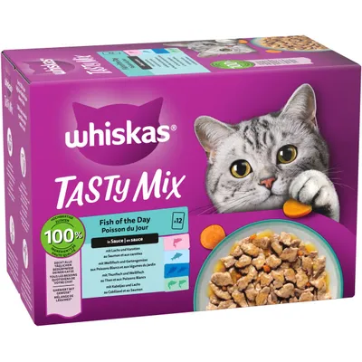 Pakiet Whiskas Tasty Mix, saszetki, 48 x 85 g - Kolekcja wiejskich smaków w sosie