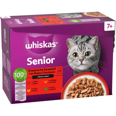 Mega pakiranje Whiskas Senior vrečke 48 x 85 g Mega pakiranje Whiskas Senior vrečke 48 x 85 g