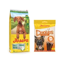 12,5 kg Josera Adult + 180 g Denties Snack gratis! - Daily Menu Huhn + Ente & Karotte