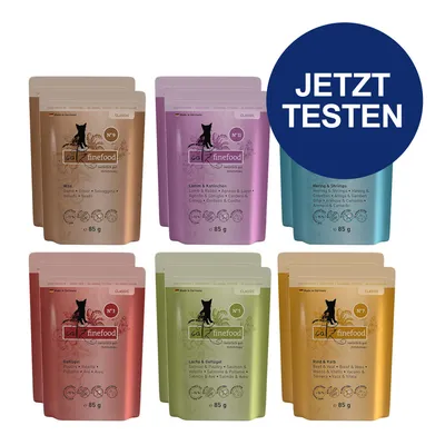 catz finefood Classic Nassfutter, Sorten: Wild, Lamm & Kaninchen, Hering & Shrimps, Geflügel, Lachs & Geflügel, Rind & Kalb. Jetzt testen. catz finefood Classic Nassfutter, Sorten: Wild, Lamm & Kaninchen, Hering & Shrimps, Geflügel, Lachs & Geflügel, Rind & Kalb. Jetzt testen.