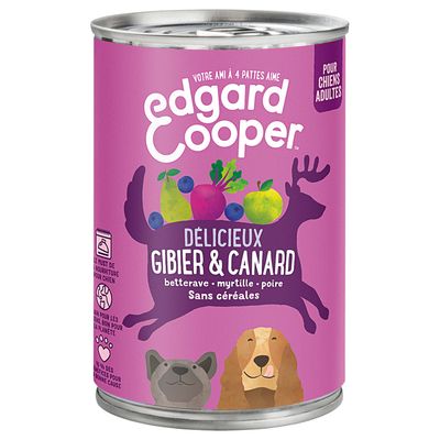 Edgard & Cooper Adult sans céréales 6 x 400 g pour chien gibier, canard
