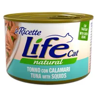 Life Cat "Le Ricette", 4 x 150 g - Tuńczyk, kalmary, fasolka szparagowa