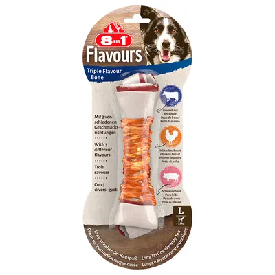 8in1 Triple Flavour žvečilne kosti L - 85 g