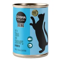 Pakiet Cosma Drink, 12 x 100 g - Tuńczyk i krewetki