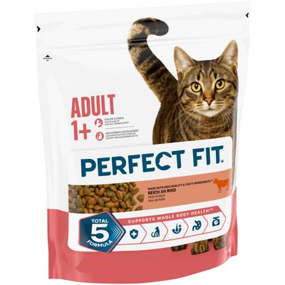 Perfect Fit Active 1+ krmivo pro kočky, bohaté na hovězí, 1,4 kg. Podporuje jasné vidění, silné svaly a celkové zdraví. Vyrobeno z kvalitních surovin s přírodními probiotiky.
