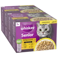 Whiskas Senior portionsposer 48 x 85 g  - Fjerkræudvalg i sauce