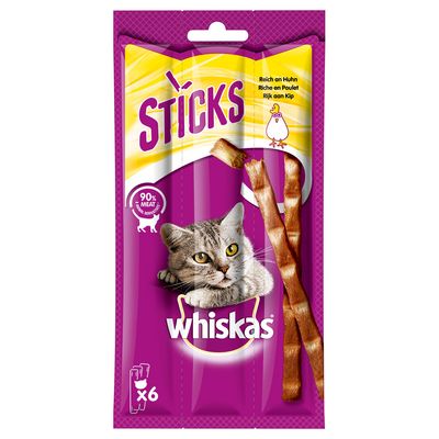 Snack per gatti Whiskas Sticks 14 x 36 g Ricco di Pollo