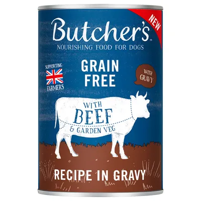 Sparpack: Butcher's Original Grain Free 48 x 400 g - Nötkött i sås