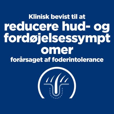 Klinisk bevist at reducere hud- og fordøjelsessymptomer forårsaget af foderintolerance.