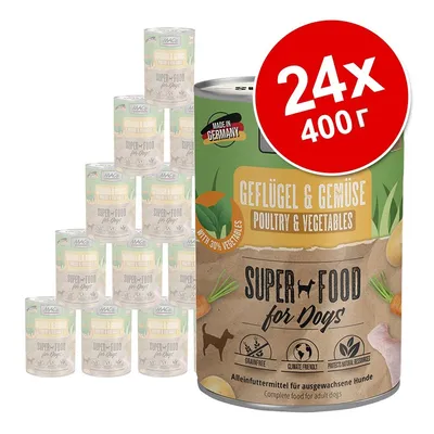 Икономична опаковка MAC's консервирана храна за кучета 24 x 400 г - говеждо и зеленчуци