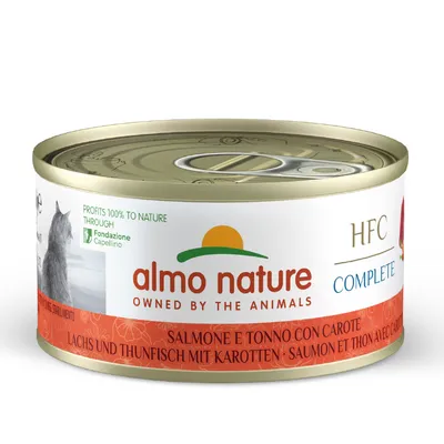 Almo Nature HFC Complete gazdaságos csomag 24 x 70 g - Lazac, tonhal & sárgarépa
