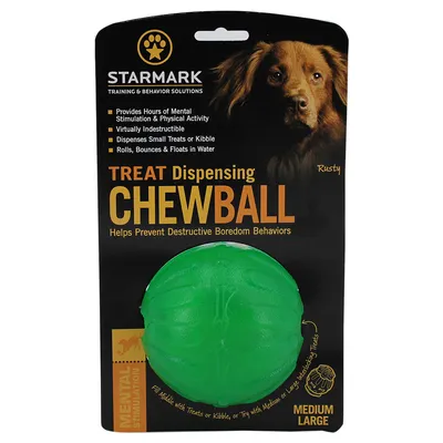 Starmark Treat Dispensing Chew Ball - M/L: cca. Ø 9 cm