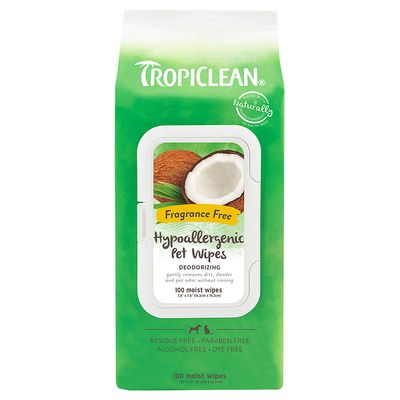 TropiClean Hypoallergenic Pflegetücher 100 Stück