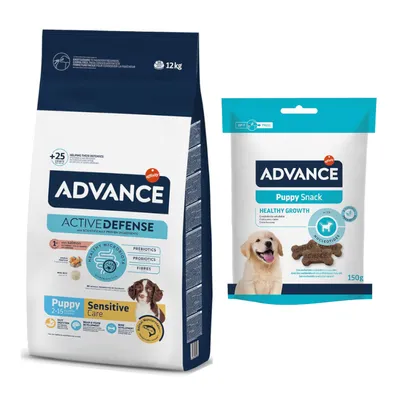 Advance Ξηρά Τροφή + 150 / 360 / 720 g Dental Care Stick Δωρεάν! - Puppy Sensitive με Σολομό 12 kg + Puppy Snack 150 g Δώρο! Advance Ξηρά Τροφή + 150 / 360 / 720 g Dental Care Stick Δωρεάν! - Puppy Sensitive με Σολομό 12 kg + Puppy Snack 150 g Δώρο!