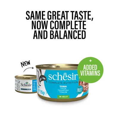 Schesir Complete Nutrition Filet aszpikban konzerv 24 x 85 g - Tonhal & fehér hal