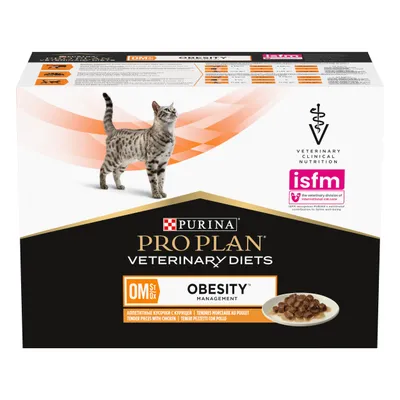 PURINA PRO PLAN Veterinary Diets Feline OM Obesity Management - Chicken - Saver Pack: 40 x 85g