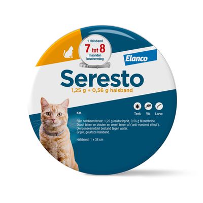 Seresto vlooien- en tekenband voor katten - Halsband 38 cm - BE
