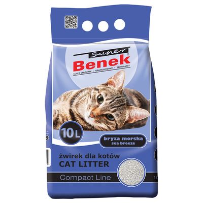 Super Benek Compact Sea Breeze Scented Cat Litter 10l (approx. 8kg)