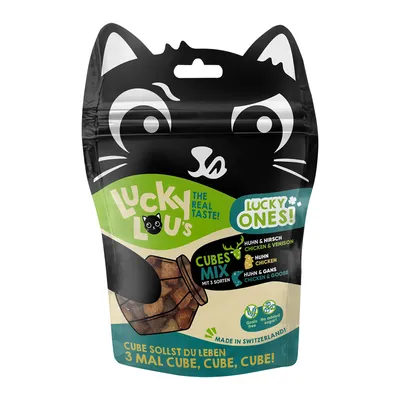 Lucky Lou Lucky Ones Cubes - Pack mixto - 8 x 80 g Mix I (3 variedades) - Pack Ahorro