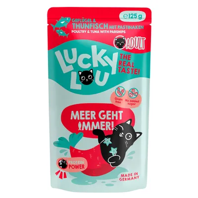 Lucky Lou Adult 16 x 125g - cat wet food - Poultry & Tuna
