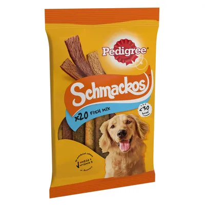 PEDIGREE® SCHMACKOS™ Dog Treats - Fish Mix (20 Strips, 144g) PEDIGREE® SCHMACKOS™ Dog Treats - Fish Mix (20 Strips, 144g)