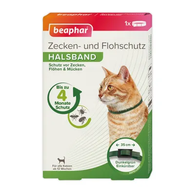 beaphar Zecken- & Flohschutz-Halsband für Katzen - 1 Stück beaphar Zecken- & Flohschutz-Halsband für Katzen - 1 Stück