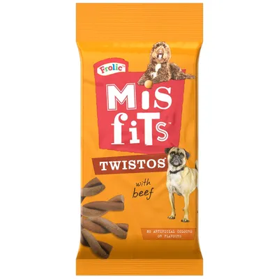 Misfits Twistos Dog Treats - Beef (105g) Misfits Twistos Dog Treats - Beef (105g)