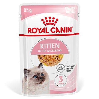Royal Canin Kitten up to 12 months, chunks in jelly, 85g, soft texture for milk teeth, 3-stage