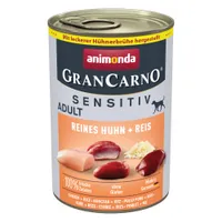 Animonda GranCarno Adult Sensitive 24 x 400 g pour chien - pur poulet & riz