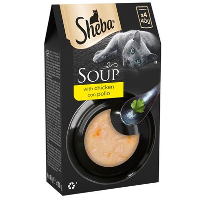 Sheba Classic Soups Saver Pack 40 x 40g with Chicken Fillets