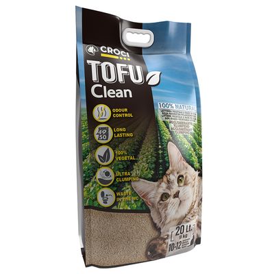 Croci Tofu Clean Katzenstreu 20 l (ca. 9 kg)