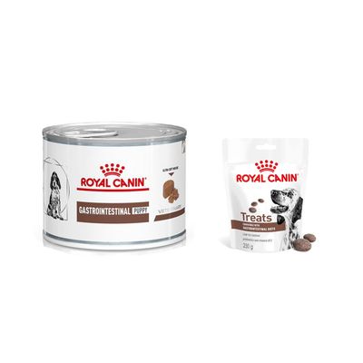 Royal Canin Veterinary Canine Gastrointestinal + 3 x 230 g Gastrointestinal Snacks kaupan päälle!