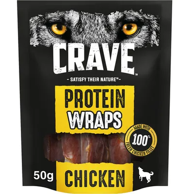 CRAVE Protein Wraps with Chicken - Saver Pack: 2 x 50g CRAVE Protein Wraps with Chicken - Saver Pack: 2 x 50g