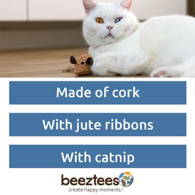 Beeztees Catnip Cat Toy Cork Mouse Reinie