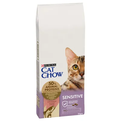 PURINA Cat Chow Special Care Sensitive със сьомга - 15 кг