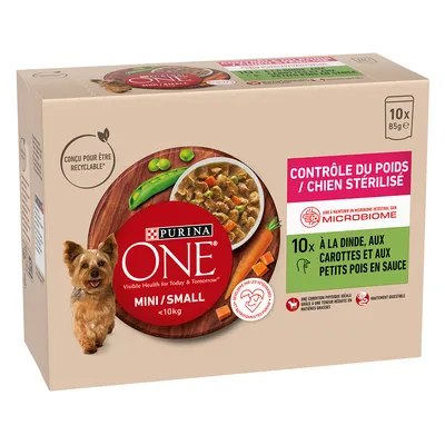 PURINA ONE Mini Adult Weight Control с индейкой -10 x 85г