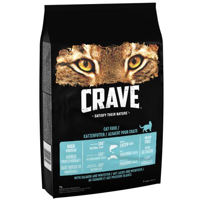 CRAVE Adult Salmon & Whitefish Dry Cat Food 7kg