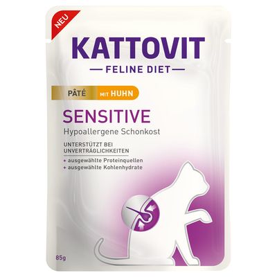 Kattovit Sensitive Paté gazdaságos csomag 30 x 85 g Csirke