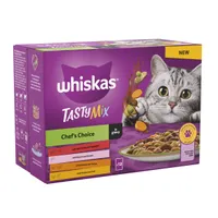 Whiskas 1+ Pouches Mega Multibuy 96 x 85g - Tasty Mix Chef's Choice in Gravy