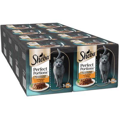 Sheba Perfect Portions 48 x 37,5 g - Pulyka szószban