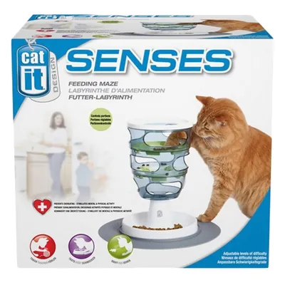 Catit Design Senses kŕmne bludisko, kontroluje porcie, podporuje aktivitu, nastaviteľné úrovne obtiažnosti. Vhodné na suché krmivo.
