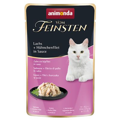 Sparpaket  animonda vom Feinsten Pouch 36 x 50 g Lachs + Hühnchenfilet in Sauce