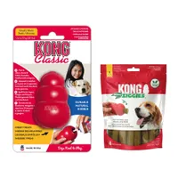 KONG Classic - KONG S (7 cm) + Kong Ziggies Enhanced (198 g)