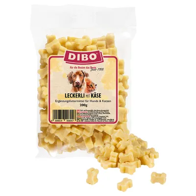 DIBO pamlsky s sýrem, doplňkové krmivo pro psy a kočky, 200g.