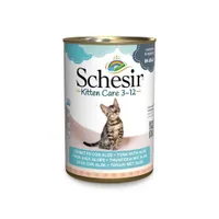 Икономична опаковка Schesir в желе 12 x 140 г - Kitten риба тон с алое вера