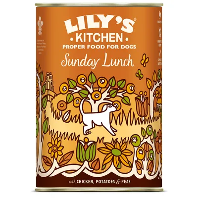 Lily's Kitchen Dinner pro psy 6 x 400 g - kuřecí s bramborami a hráškem Lily's Kitchen Dinner pro psy 6 x 400 g - kuřecí s bramborami a hráškem