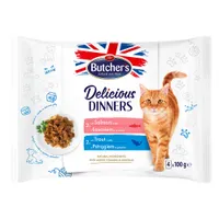 Butcher's Delicious Dinners Katze 32 x 100 g - Mix (Lachs, Forelle)